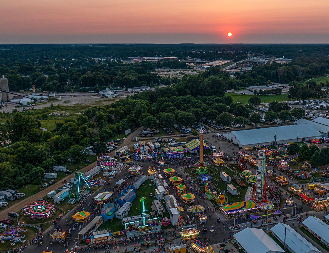 Sunset at Elkhart County Fair